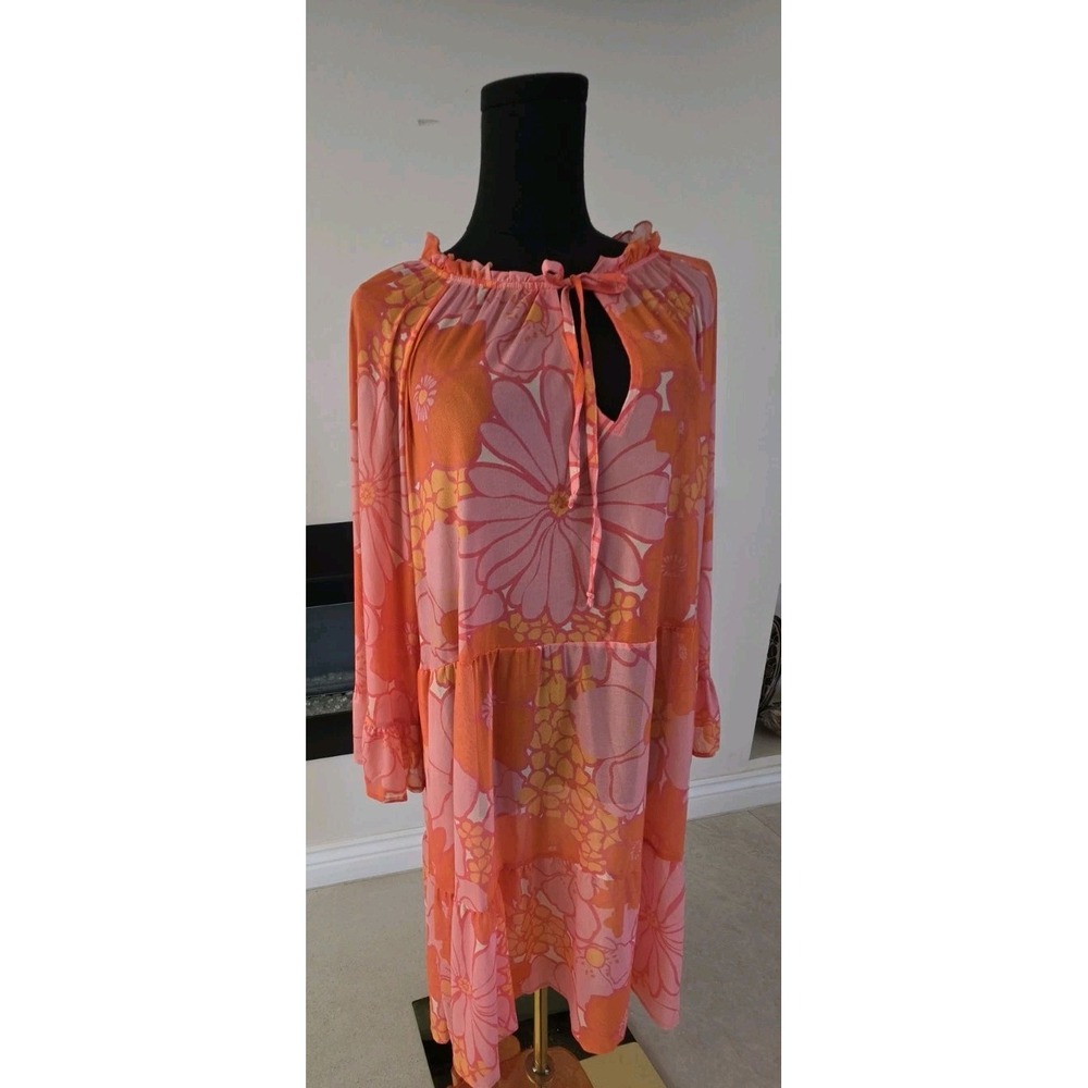 Show Me Your Mumu‎ Viola Mini Dress Floral Tiered Shift Coverup Retail $168 XXL